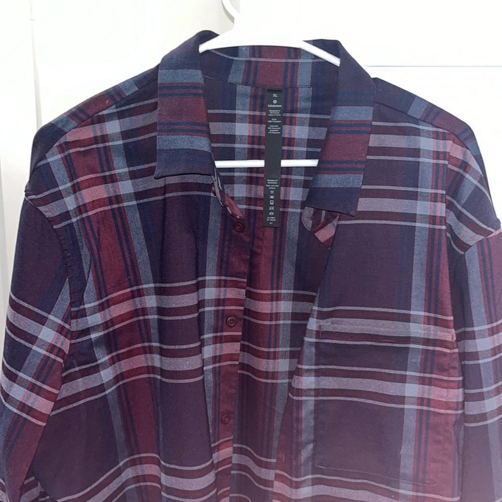 lululemon plaid button down shirt